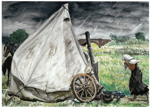 Gypsy romany girl running home - gypsy,