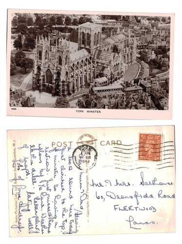 Vintage postcard aerial view - -,