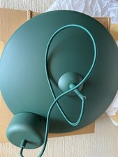 Teal ceiling pendant - pendant, light