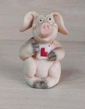 PIGGIN' LEARNERS 1996 DAVID CORBRIDGE HANDMADE COLLECTABLE PIG ORNAMENT VGC