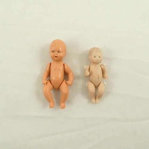 Miniature jointed dolls - jointed, x2