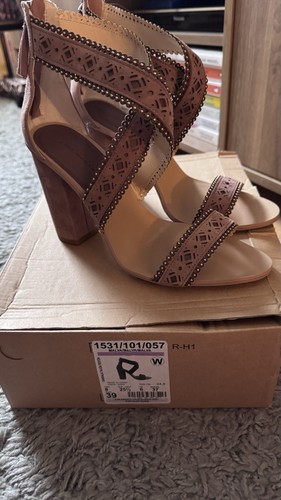 Zara dusty pink suede - dusty, block