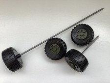 4 Meccano Wheels, Plastic Road