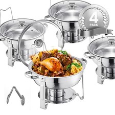 5 Qt 4 Pack Round Chafing Dish