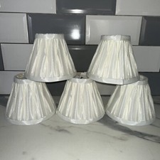 Cream Pleated Clip On Shades X5