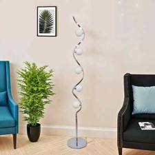 RRP £ 139 NEW Bombo 5 Light Floor Lamp Polished Chrome.