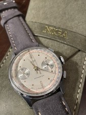 Niga Landeron 39 Column Wheel Chronograph Vintage Wrist Watch  1950   FWO