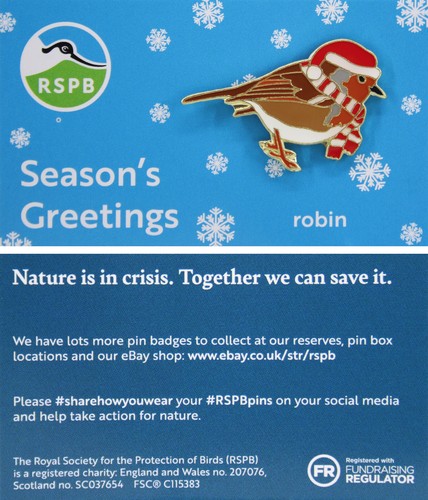 Rspb pin badge niic robin - badge,