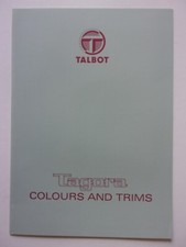TALBOT TAGORA orig 1981 UK Mkt Smaller Format Colour & Trim Brochure