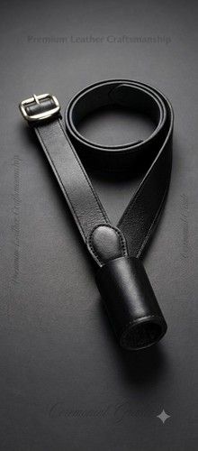 Premium black leather flag - premium,