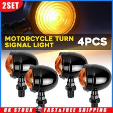 8x Black Motorcycle Bullet