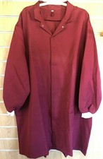 Ladies Burgundy Porters Warehouse Lab Coverall / Shop Food Prep Work Coat XXXL