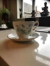 VINTAGE ROYAL STUART - tea cup and saucer bluebell design VGC