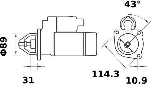 Mahle starter motor 183 12v - ms,