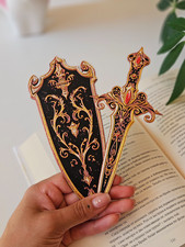 Aegis Defender Bookmark Set 2 Pieces Sword & Shield Fantasy Book Lover Gift