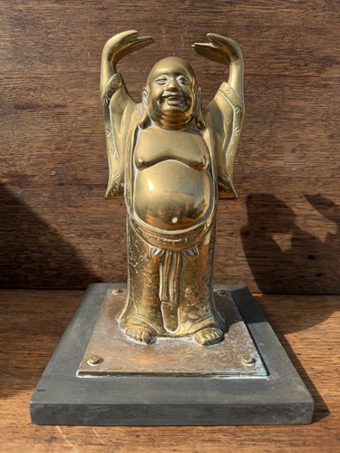 Vintage brass buddha - brass,