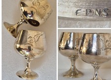 Pair silver plate epns - pair,