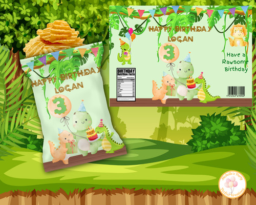 Dinosaur personalised party - personalised,