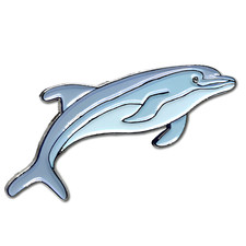 Dolphin Pin Badge Enamel