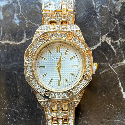 Women gold tone crystal - women’s, gold-tone