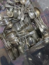 Dessert Spoons x 6 Fiddle Pattern Silver Plate/nickel  Antique 7”
