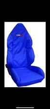 Seat cover finished blue - finished, in