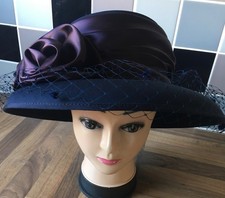 Elegant Navy wide brimmed hat