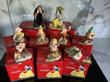 Royal Doulton Full Set Snow White, Evil Queen & 7 Dwarfs Boxed & COA In Ex Cond