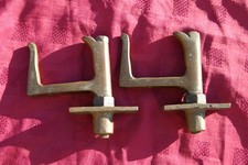 Antique bronze rowlocks pair