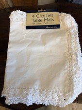 Vintage Set of 4 Square Linen