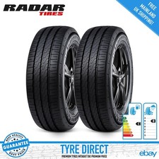 2X 195 65 16C RADAR - GREAT C/B RATINGS - HIGH QUALITY VAN TYRES M+S - 104/102T