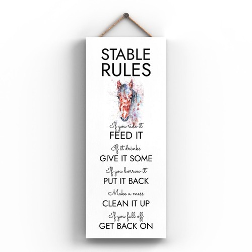 Stable rules horse - rules, mower