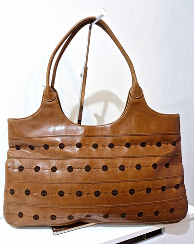 Womens brown leather tote bag - leather,