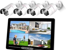 YESKAMO Wireless CCTV System Home Security Camera Kit 1080P 4 Cameras, NO HDD