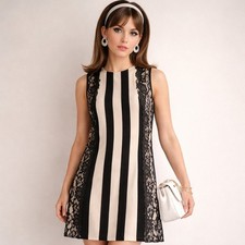 60s mod stripe - mod, dress