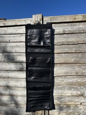 Martial arts 3 section rice bag, canvas with leather padding, Unfilled, black 