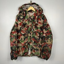 Vintage Swiss Military Smock Jacket, Camo Alpenflage, Mille Miglia, Fits Mens XL