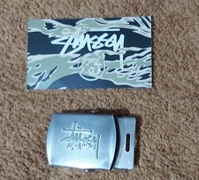 Stussy Belt Buckle And Business Card From  Old London Store Vintage 90s Used