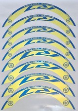*Clearance* Yamaha R1 Reflective Motorcycle Wheel Rim Decal Stickers - 17 Inch
