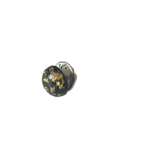 Black gold cabochon - black,