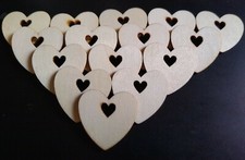 5 Pack 3cm Wooden heart shapes