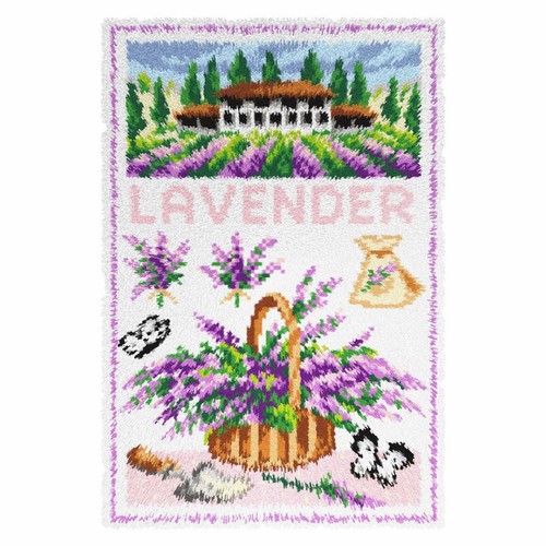 Lavender latch hook kit - kit,, rug