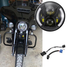7" LED Round Headlight For Harley Cafe Racer Road King Street Glide Softail FLST