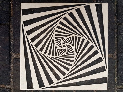 Wall art optical illusion - -,
