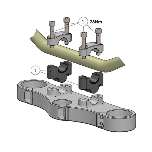 Handlebar riser for - handlebar, 25