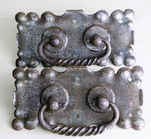 Pair large antique iron - large,