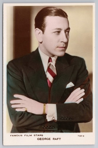 Postcard george raft - postcard, colour