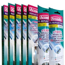 ARCADIA Light Reflectors for T8 Bulbs with clips - Aquarium / Reptile Viv Use