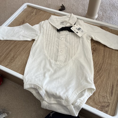 Lindex white colour baby grow - lindex,