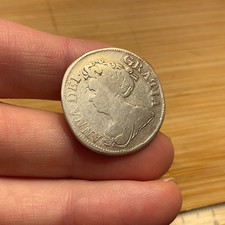 Anne Shilling 1714 Roses & Plumes Ex-Mount Ex-Cleaned c5.8g (ref UK #24)